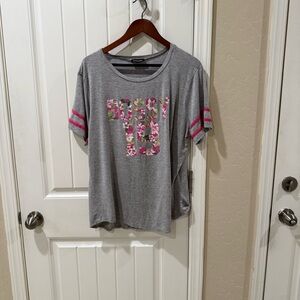 Joe Boxer Gray and Pink Women's Tee